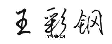 駱恆光王彩鋼行書個性簽名怎么寫