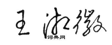 駱恆光王湘徽草書個性簽名怎么寫