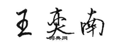 駱恆光王奕南行書個性簽名怎么寫