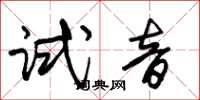 朱錫榮試音草書怎么寫