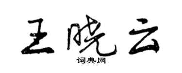 曾慶福王曉雲行書個性簽名怎么寫