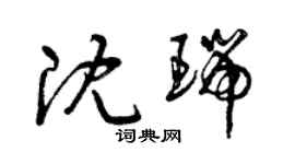 曾慶福沈瑞草書個性簽名怎么寫