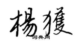 王正良楊獲行書個性簽名怎么寫