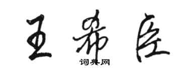 駱恆光王希臣行書個性簽名怎么寫