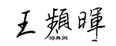 王正良王頻暉行書個性簽名怎么寫