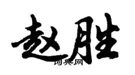 胡問遂趙勝行書個性簽名怎么寫