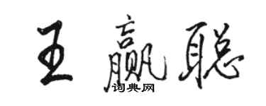 駱恆光王贏聰行書個性簽名怎么寫