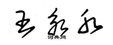 朱錫榮王永水草書個性簽名怎么寫