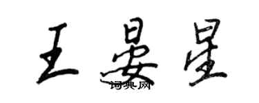 王正良王晏星行書個性簽名怎么寫