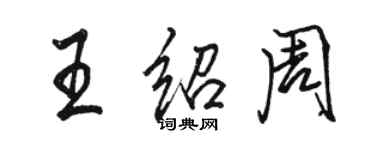 駱恆光王紹周行書個性簽名怎么寫
