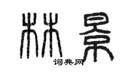 曾慶福林景篆書個性簽名怎么寫