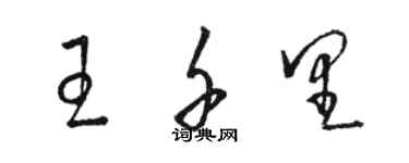 駱恆光王千里草書個性簽名怎么寫