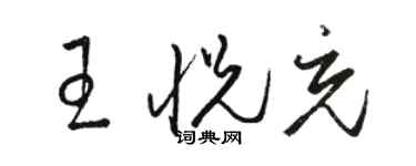 駱恆光王悅充草書個性簽名怎么寫