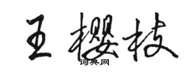 駱恆光王櫻枝行書個性簽名怎么寫