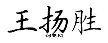 丁謙王揚勝楷書個性簽名怎么寫