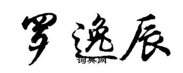 胡問遂羅逸辰行書個性簽名怎么寫