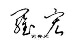 梁錦英羅宏草書個性簽名怎么寫