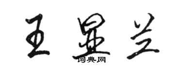 駱恆光王顯蘭行書個性簽名怎么寫