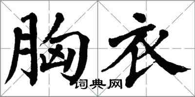 翁闓運胸衣楷書怎么寫