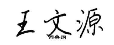 王正良王文源行書個性簽名怎么寫