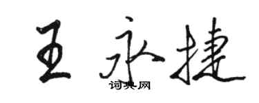 駱恆光王永捷行書個性簽名怎么寫