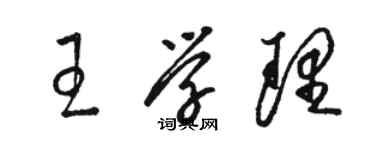 駱恆光王學理草書個性簽名怎么寫