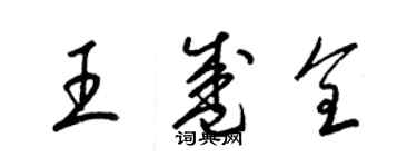 梁錦英王盛全草書個性簽名怎么寫