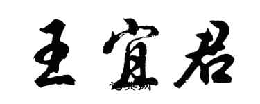 胡問遂王宜君行書個性簽名怎么寫