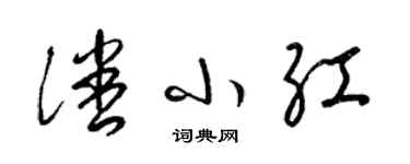 梁錦英潘小紅草書個性簽名怎么寫