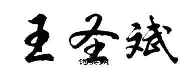 胡問遂王聖斌行書個性簽名怎么寫