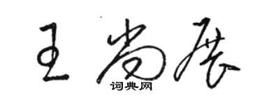 駱恆光王尚展草書個性簽名怎么寫