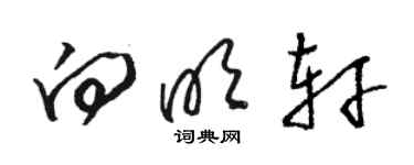 駱恆光向明軒草書個性簽名怎么寫