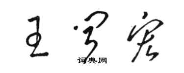 駱恆光王聞宏草書個性簽名怎么寫