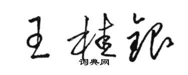 駱恆光王桂銀草書個性簽名怎么寫