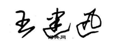 朱錫榮王建迅草書個性簽名怎么寫