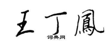 王正良王丁鳳行書個性簽名怎么寫