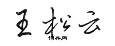 駱恆光王松雲行書個性簽名怎么寫