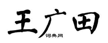 翁闓運王廣田楷書個性簽名怎么寫