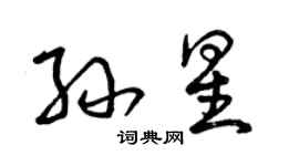 曾慶福孫星草書個性簽名怎么寫