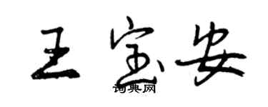 曾慶福王寶安行書個性簽名怎么寫