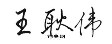 駱恆光王耿偉行書個性簽名怎么寫