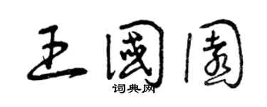 曾慶福王國園草書個性簽名怎么寫