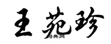 胡問遂王苑珍行書個性簽名怎么寫