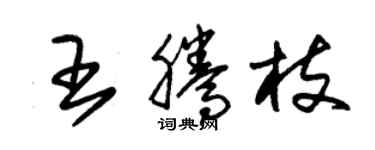 朱錫榮王騰枝草書個性簽名怎么寫