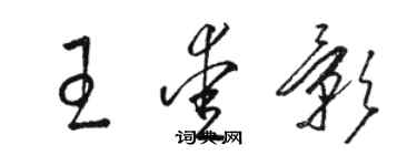 駱恆光王愛影草書個性簽名怎么寫