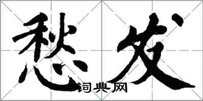 翁闓運愁發楷書怎么寫