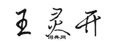 駱恆光王靈開行書個性簽名怎么寫