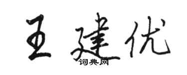 駱恆光王建優行書個性簽名怎么寫