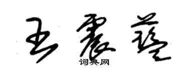 朱錫榮王震藍草書個性簽名怎么寫