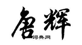 胡問遂唐輝行書個性簽名怎么寫
